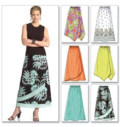 4803 BUTTERICK 6 SO EZ SKIRTS HANKIE HEM/ OVERLAY OR NOT PATTERN 8-14; 16-22 CHOICE